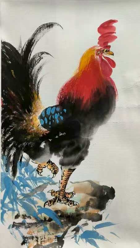 国画鸡