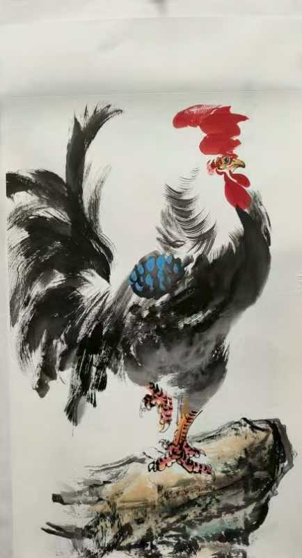 国画鸡